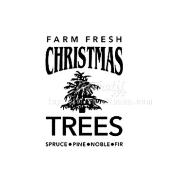 Custom christmasTREES vinyl heat transfer