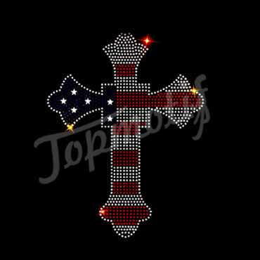 Iron On Rhinestone Appliques Cross Hot Fix Rhinestones Heat Transfers For Tee