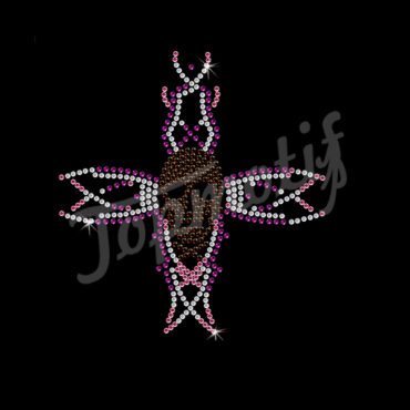 Sparkle Iron On Rhinestone Cross Transfer Fashion Hot Fix Rhinestone Motif