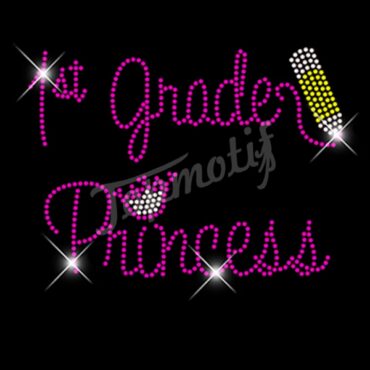 Iron On Lettering 1St Grader Princess Wholesale Iron On Rhinestone Applique