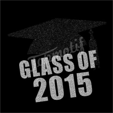 Class Of 2015 Letters Heat Transfer Iron On School Glitter Motif