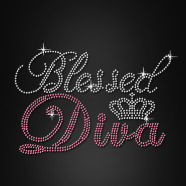 blessed diva custom rhinestone transfers