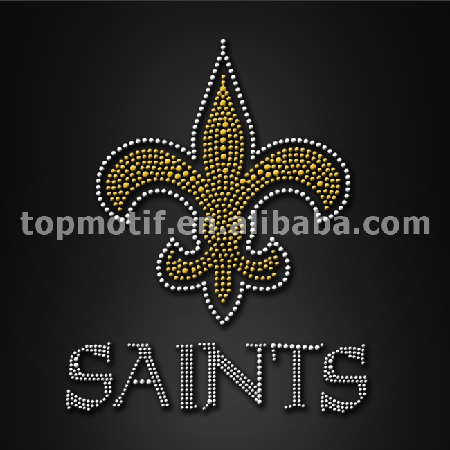 wholesale saints rhinestone t shirt transfer - Topmotif