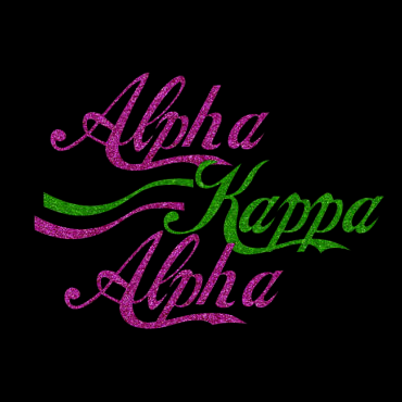 Glitter Vinyl Alpha Kappa Alpha Letter Sorority Iron on Transfer