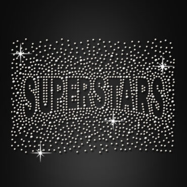 super star transfer rhinestone design