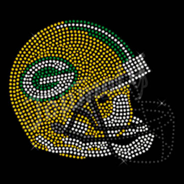 Football Helmet Hotfix Rhinestone Transfer