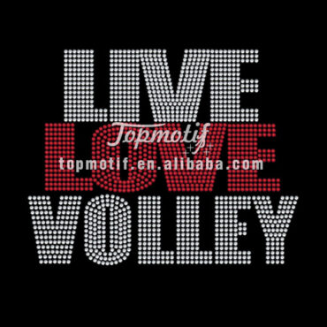 Iron Motif Live Love Volley Sport Custom Design Heat Transfer