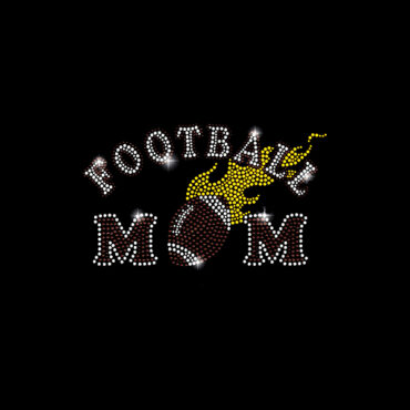 Iron On Transfer Football Mom Bling Custom T Shirts Rhinestone Designs