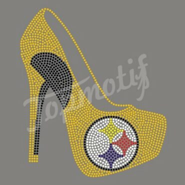 Steelers team rhinestone heat transfer Custom Iron On Garment Decorations