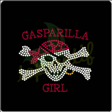 Gasparilla Girl pirate skull rhinestone design wholesale