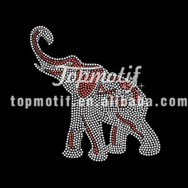 Wholesale iron on bling AEO elephant animal rhinestone motif