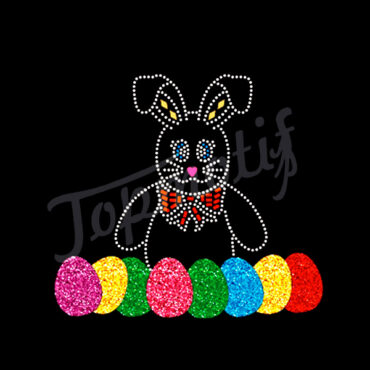 Colorful Easter Egg Glitter Rhinestone Transfer Designs