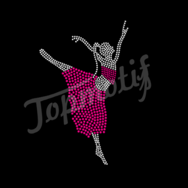 Beautiful Dance Afro Girl Iron On Rhinestone Transfers Motif