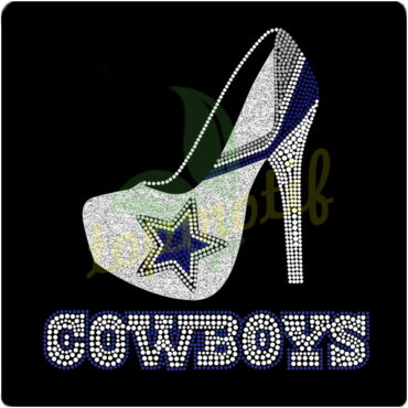 High Heel Cowboy Rhinestone transfers For Sports Tee