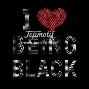 i love beling black letter custom shirts with rhinestone