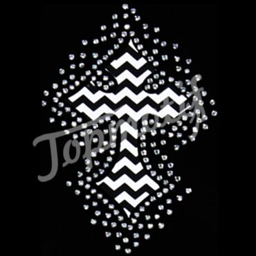 Rhinestone Hot Fix Printable Heat Transfer T-Shirt Cross Zebra Vinyl Designs