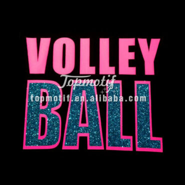 Custom Vinyl Heat Transfers Volleyball Glitter Heat Press Transfer Designs