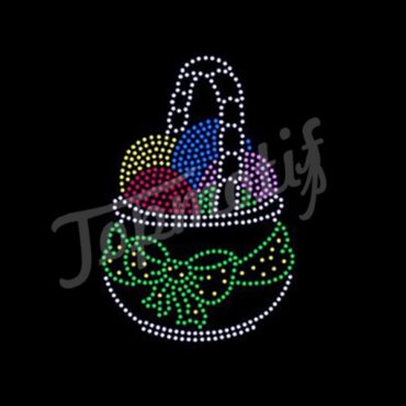 Colorful Easter Eggs Rhinestone Transfers Wholesale Hot Fix Motif