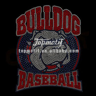 Baseball Rhinestones Templates Bulldog Iron On Hot Fix Designs