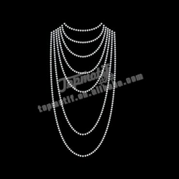 Round Shape and Hot-Fix Technics hot fix rhinestone neckline design transfer