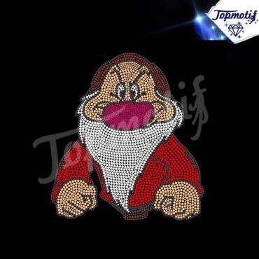 Hot Selling Custom Christmas Santa Rhinestone Designs For Hoodies