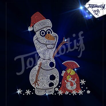 wholesale  Christmas olaf iron on rhinestone transfers