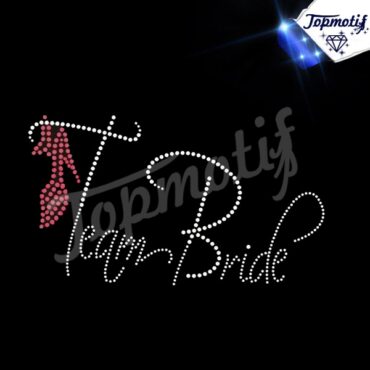 Bling Team Bride Iron-On Rhinestone Transfers For Wedding