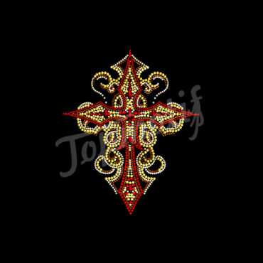 Cross Hot Fix Motif Decoration Strass Appliques Rhinestone Transfer Iron Ons