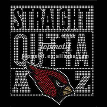 cardinals team symbol rhinestone trimming heat tshirts transfers