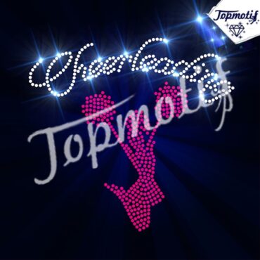 New design cheerleader iron on rhinestone transfer motif for garments