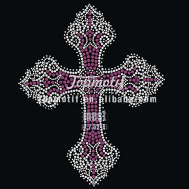 Shirts Sticker Cross Transfer Hotfix Rhinestone Applique