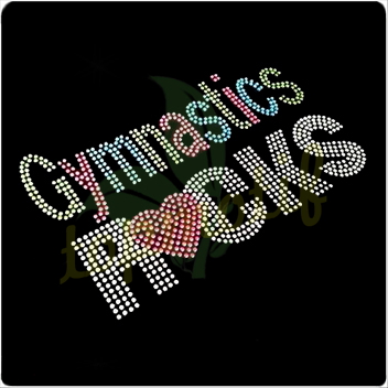 Gymnastics Rocks Stone applique design for Dancing Girl Garment