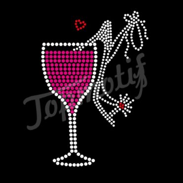 Crystal Rhinestone Iron On Transfer Wine Hotfix Motifs Wedding Party Decoration