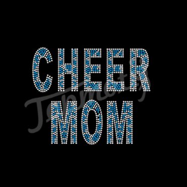 Hot Fix Cheer MoM Sports Rhinestone Transfer Crystal Design