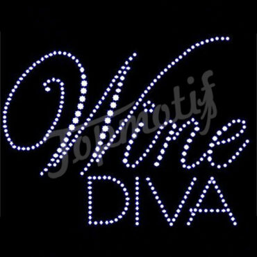 Wine DIVIA Rhinestone Transfers for Personalized T Shirts