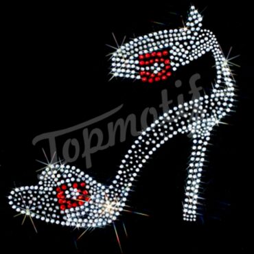 Clear Rhinestone High Heel Shoe Rhinestone Transfer Designs