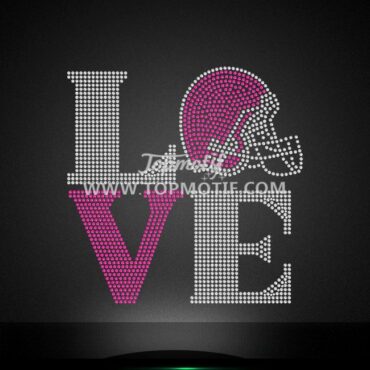 Love Howl Roll Rhinestone Transfer for Hot Fix Design