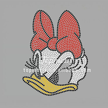 Angery Duck Rhinestone moptif Heat transfer Cartoon Tshirts Applique