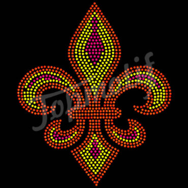 Fleur De Lis Rhinestone Transfers for Tee Shirt Transfer