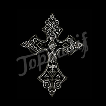 Bling Cross Design Rhinestone Transfer Crystal Appliques For Dresses 2015