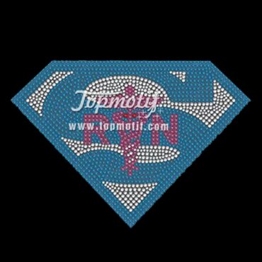 custom crystal appliques iron on nurse bling bling clothing