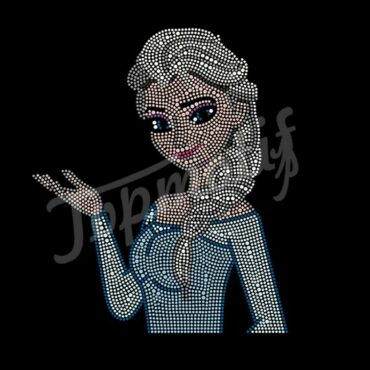 Beautiful Girl Dresses Heat Press Stickers Motif Rhinestone Princess Transfers