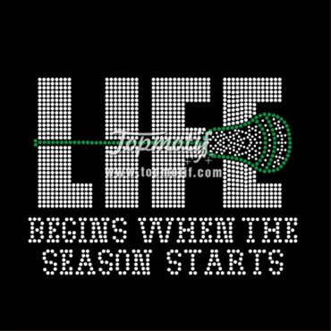 Create Custom Rhinestone Transfers Lacrosse Life Iron On Words