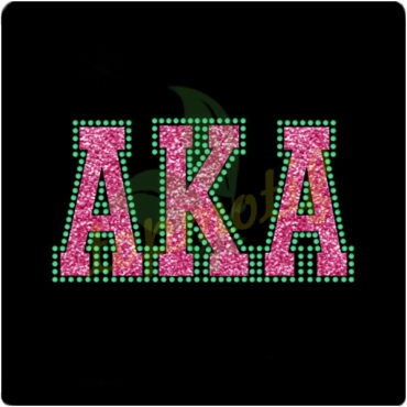 New Custom Design Pink Glitter AKA Rhinestone Appliques