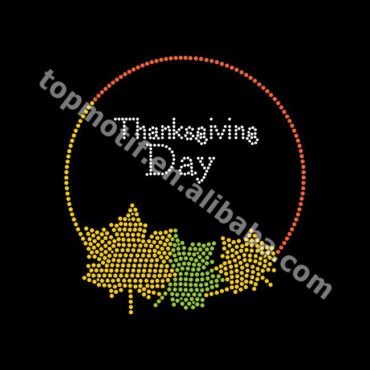 Custom Thanksgiving Rhinestone Iron on Transfer Motif For Garment