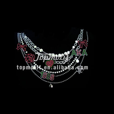 Rhinestone aka neckline iron on transfers for clothing