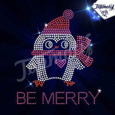 Cute Christmas Rhinestone Iron On Heat Transfer Hot Fix Bling