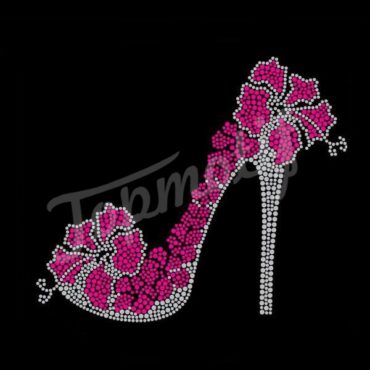 Wholesale Shose Custom Red Rhinestone Transfer For Garment