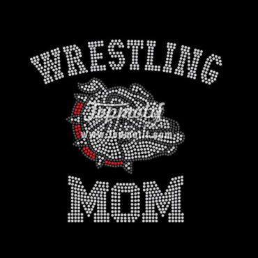 Wrestling Mom Rhinestone Iron On Custom Designs