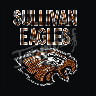 Custom Eagle Rhinestone Heat Transfers